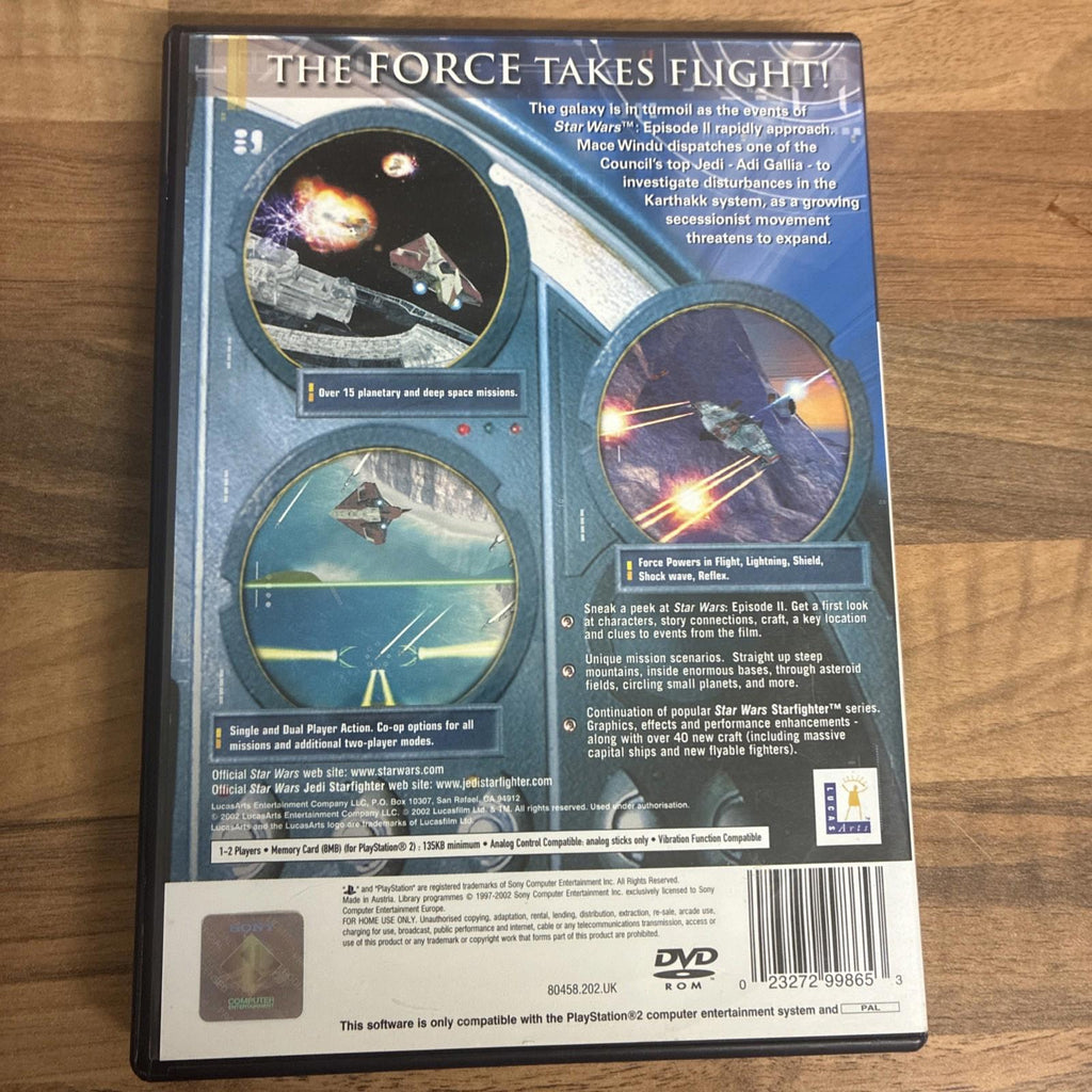 Star Wars Jedi Starfighter Sony PlayStation 2 Video Game (2002)