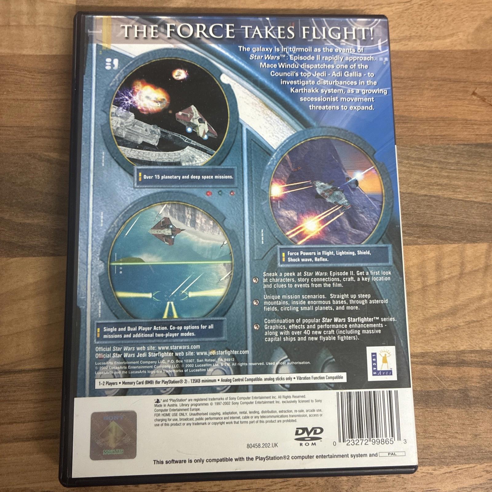 Star Wars Jedi Starfighter Sony PlayStation 2 Video Game (2002)