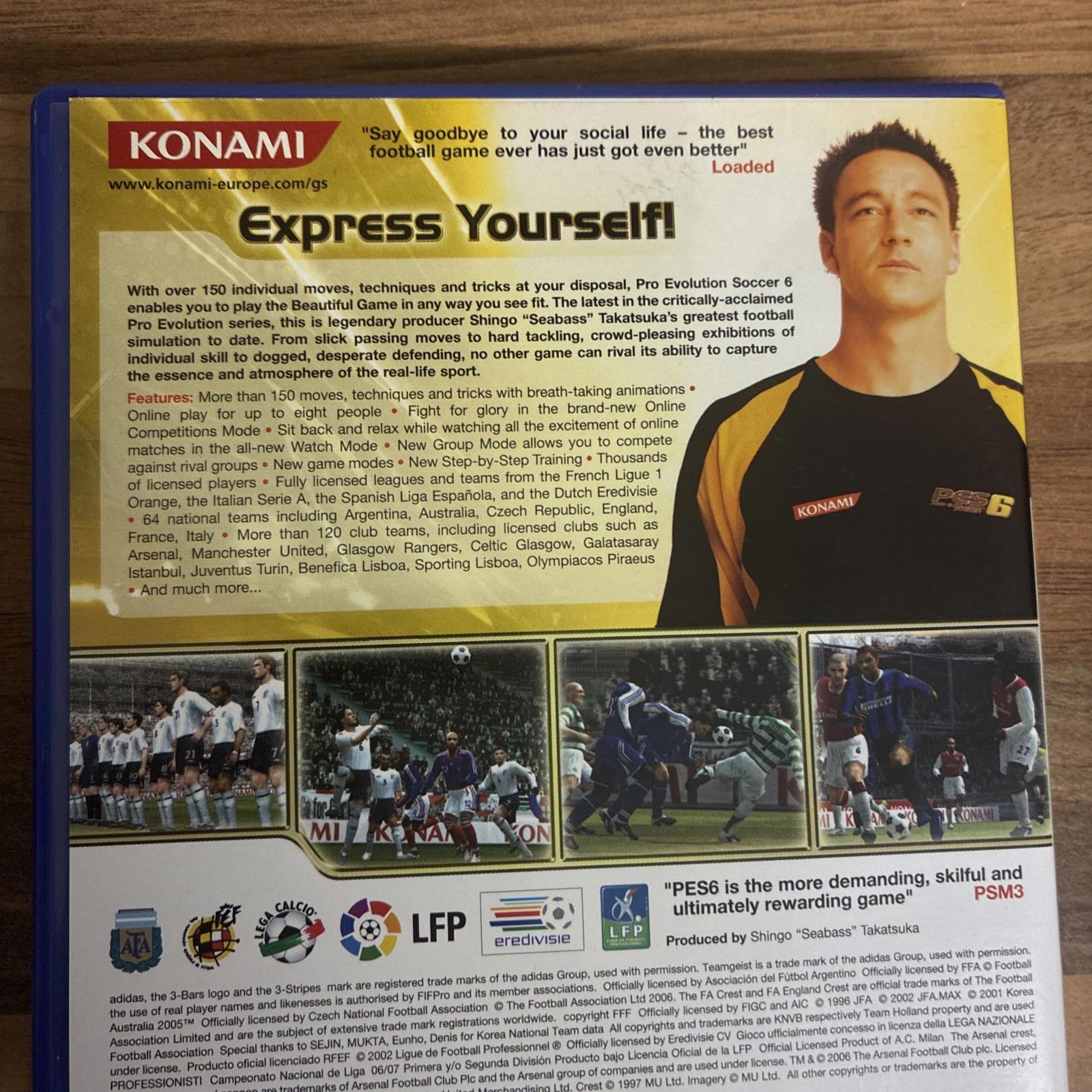 PlayStation 2 Pro Evolution Soccer 6 PES Football Game with Manual mint conditio