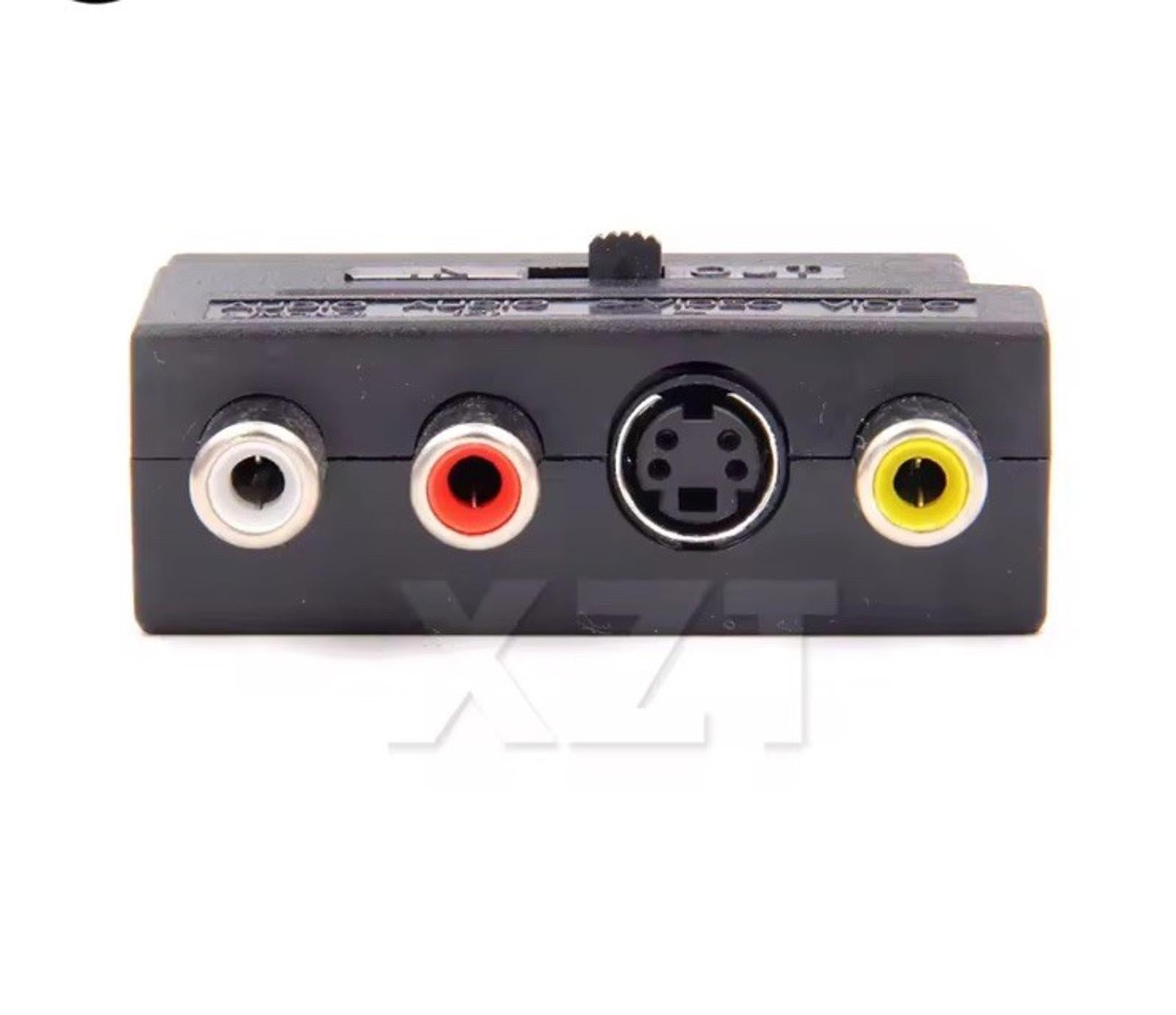 SCART TO 3 RCA SVHS S-VIDEO Adaptor RCA Phono Cable Audio Video TV AV Lead Cable