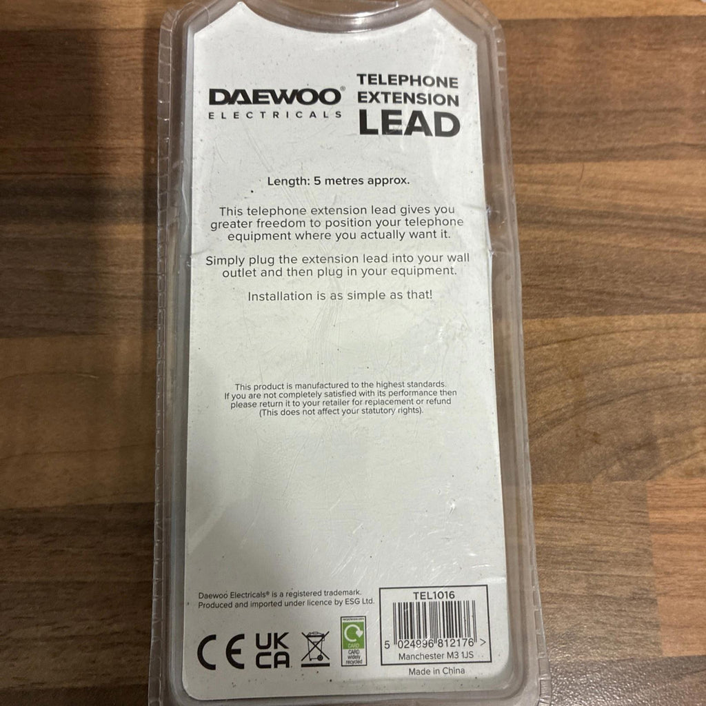 5m TELEPHONE Extension Cable LEAD CORD  PHONE LINES BT UK Cables