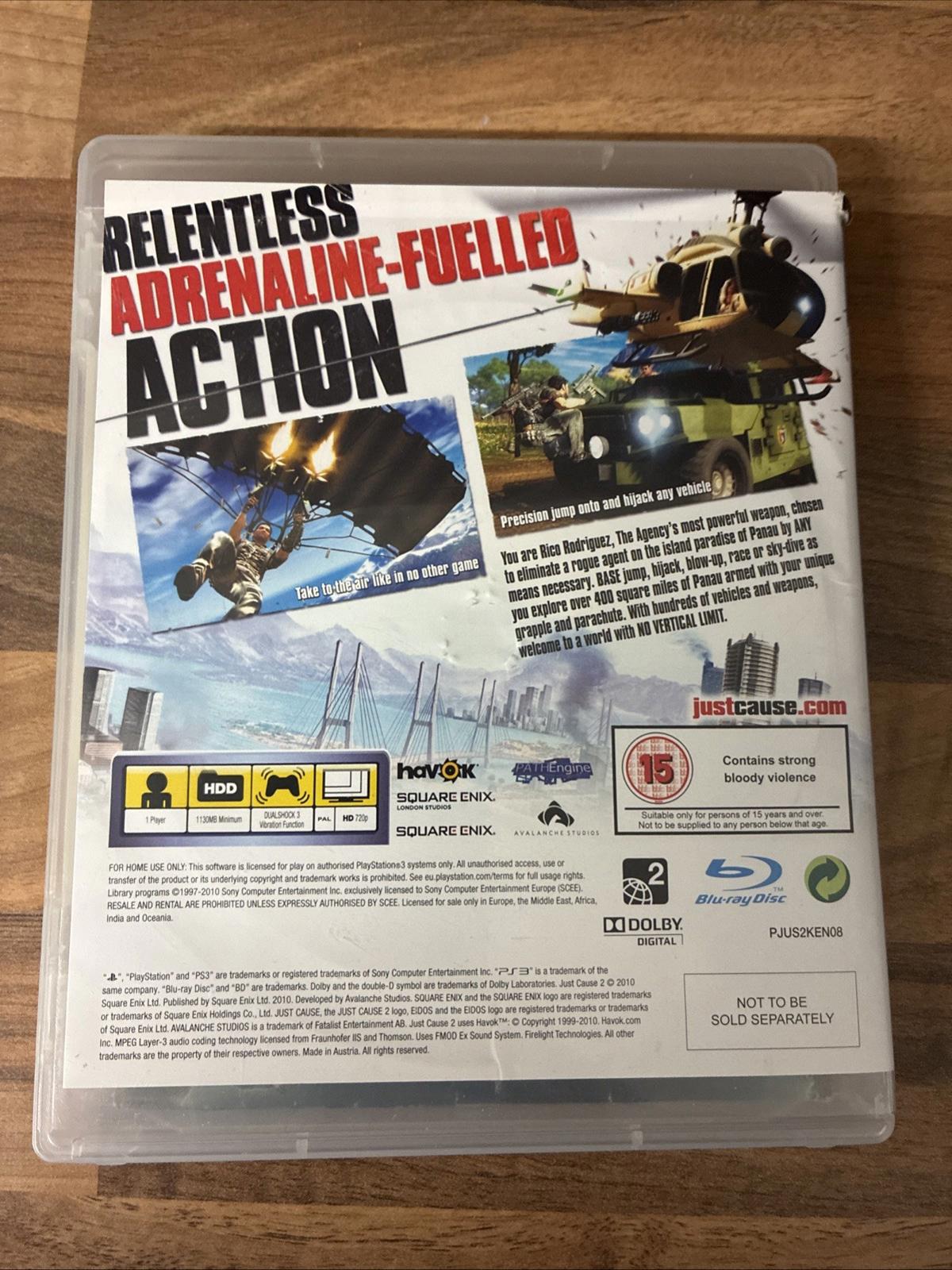 Just Cause 2 With/map Manual (Sony PlayStation 3, 2010) - European Version Mint