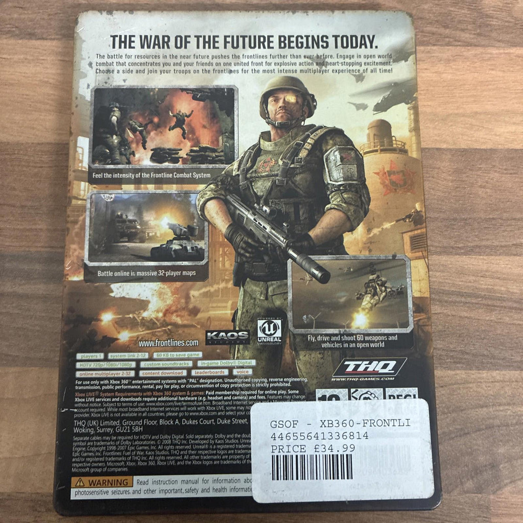 Frontlines: Fuel of War Steelbook for Xbox 360 Complete Set with Manual