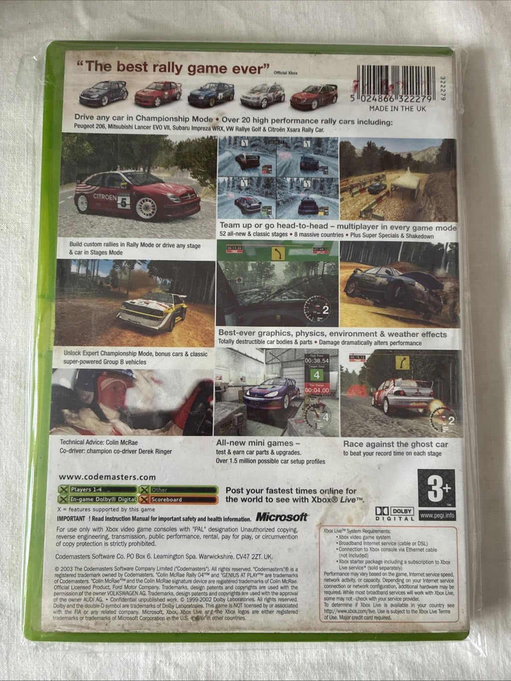 Colin McRae Rally 04 (Microsoft Xbox, 2003) - European Version