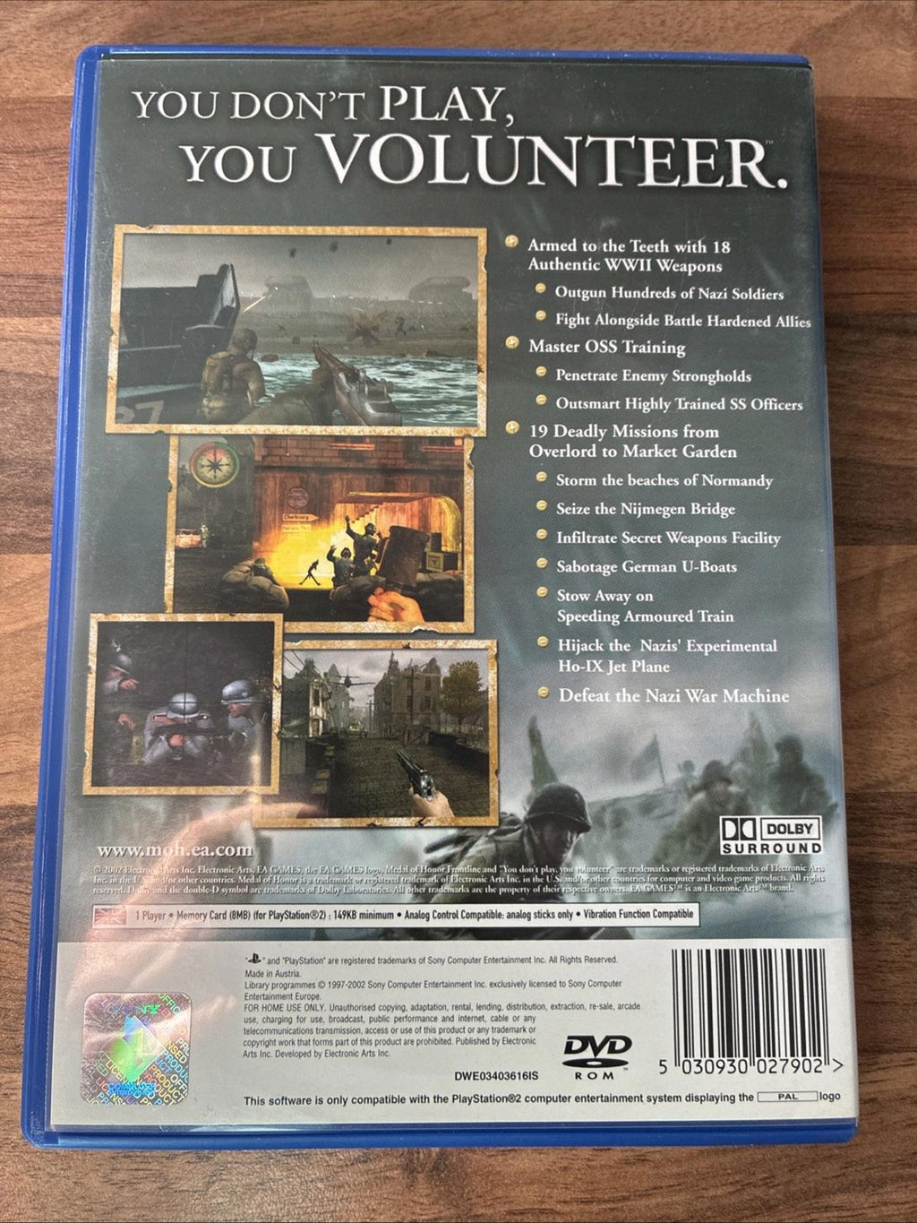 Medal of Honor Frontline (PS2, 2002) With Manual