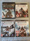 PS3 Assassins Creed Bundle Of 4 Games 2,Brotherhood, Black Flag Revelations