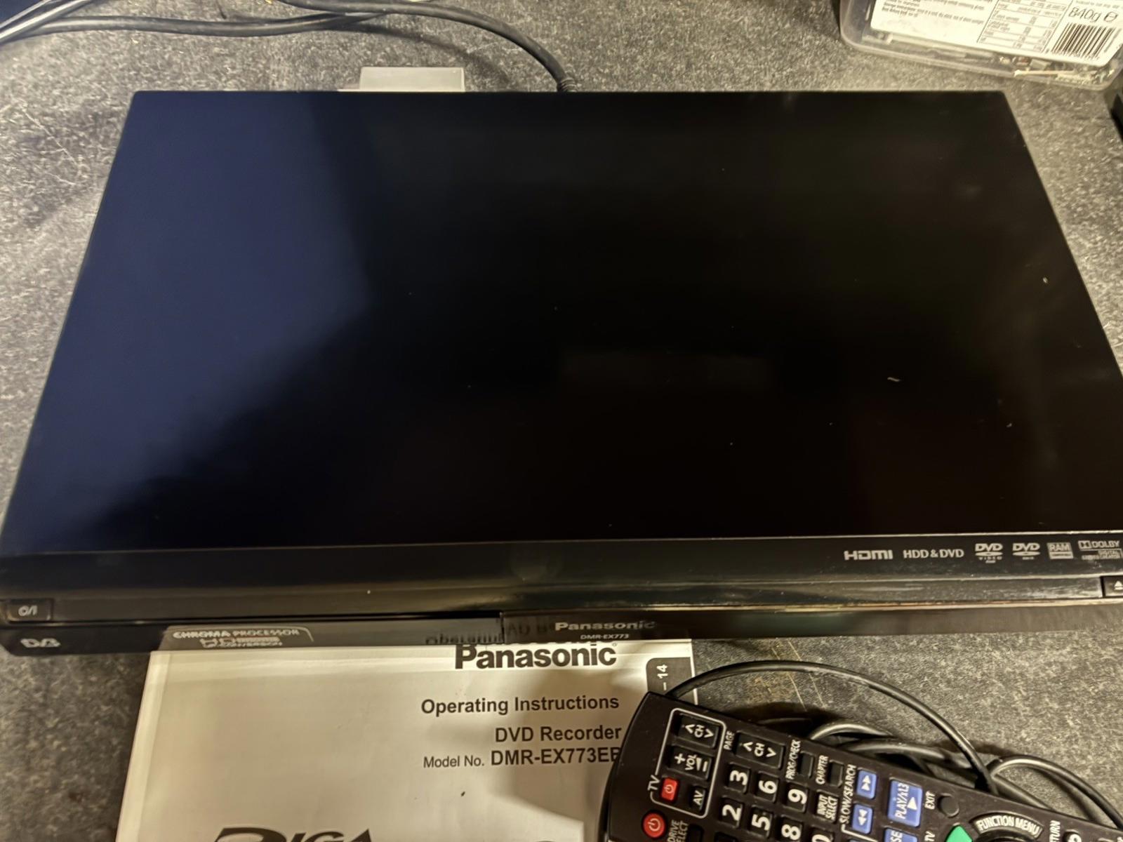 Panasonic DMR-EX773 Freeview DVD Recorder 160GB with Remote Black TESTED