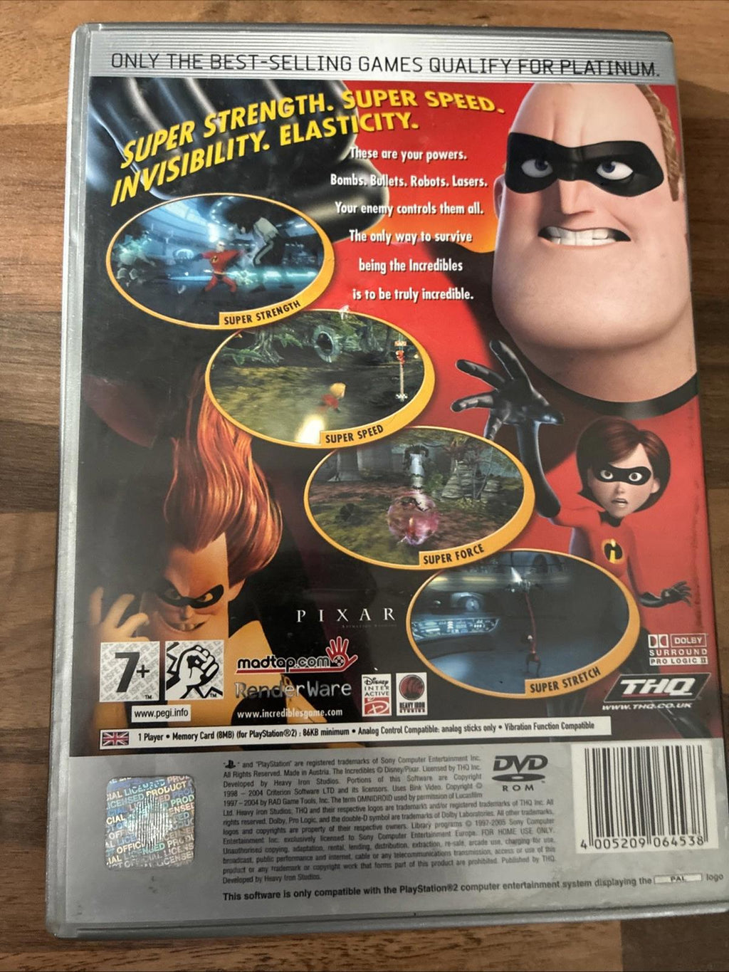 The Incredibles For Playstation 2 / PS2 Includes Manual In VGC