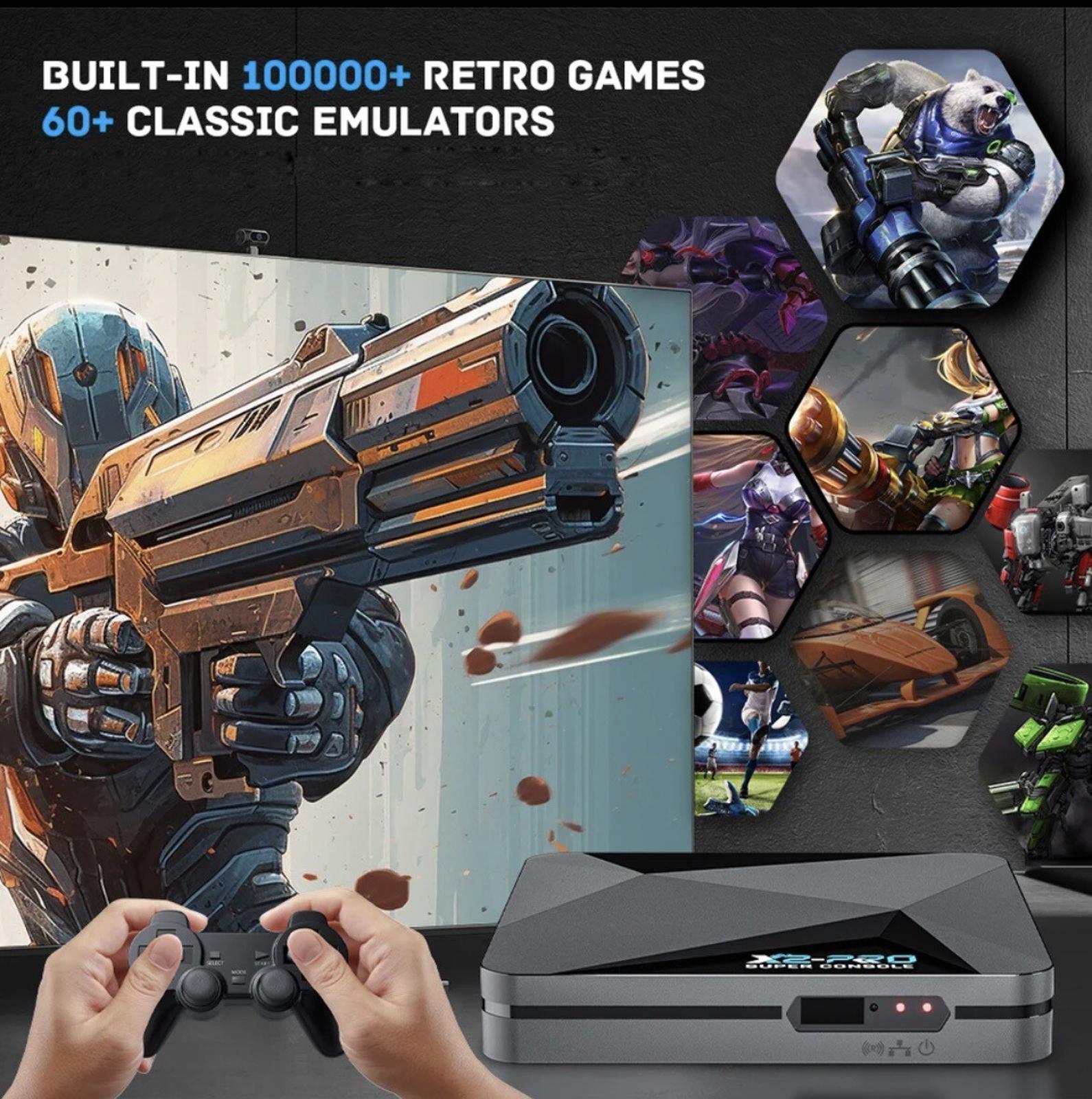 SUPER CONSOLE X2 PRO (256GB) RETRO 108000 GAMES CONSOLE SMART TV Box!