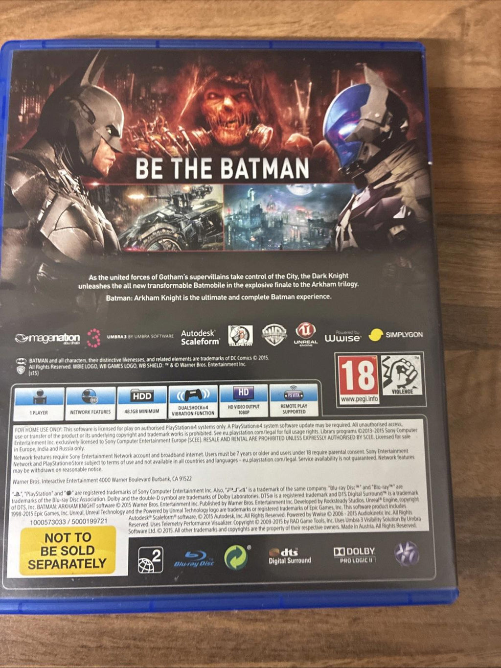 Batman: Arkham Knight (Sony PlayStation 4, 2015)