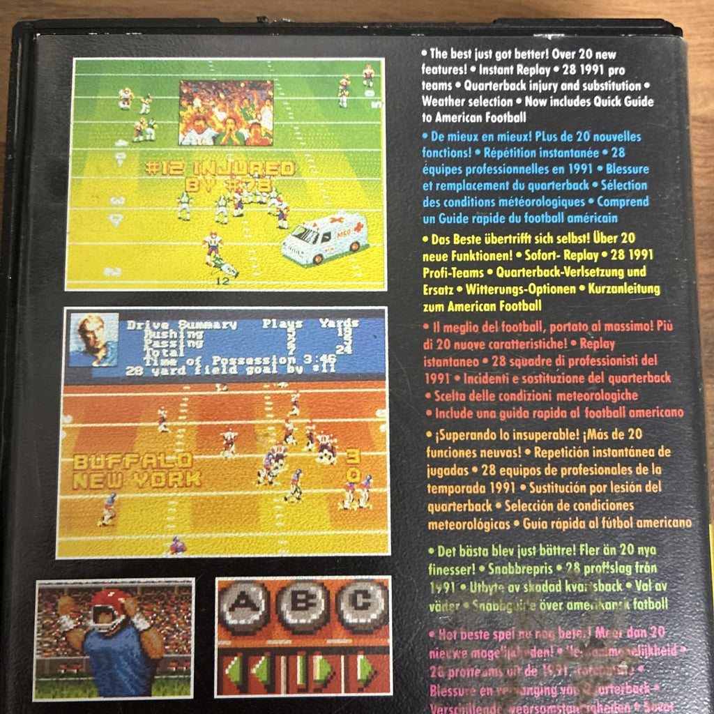 John Madden Football '92 Sega Mega Drive Complete with Manual