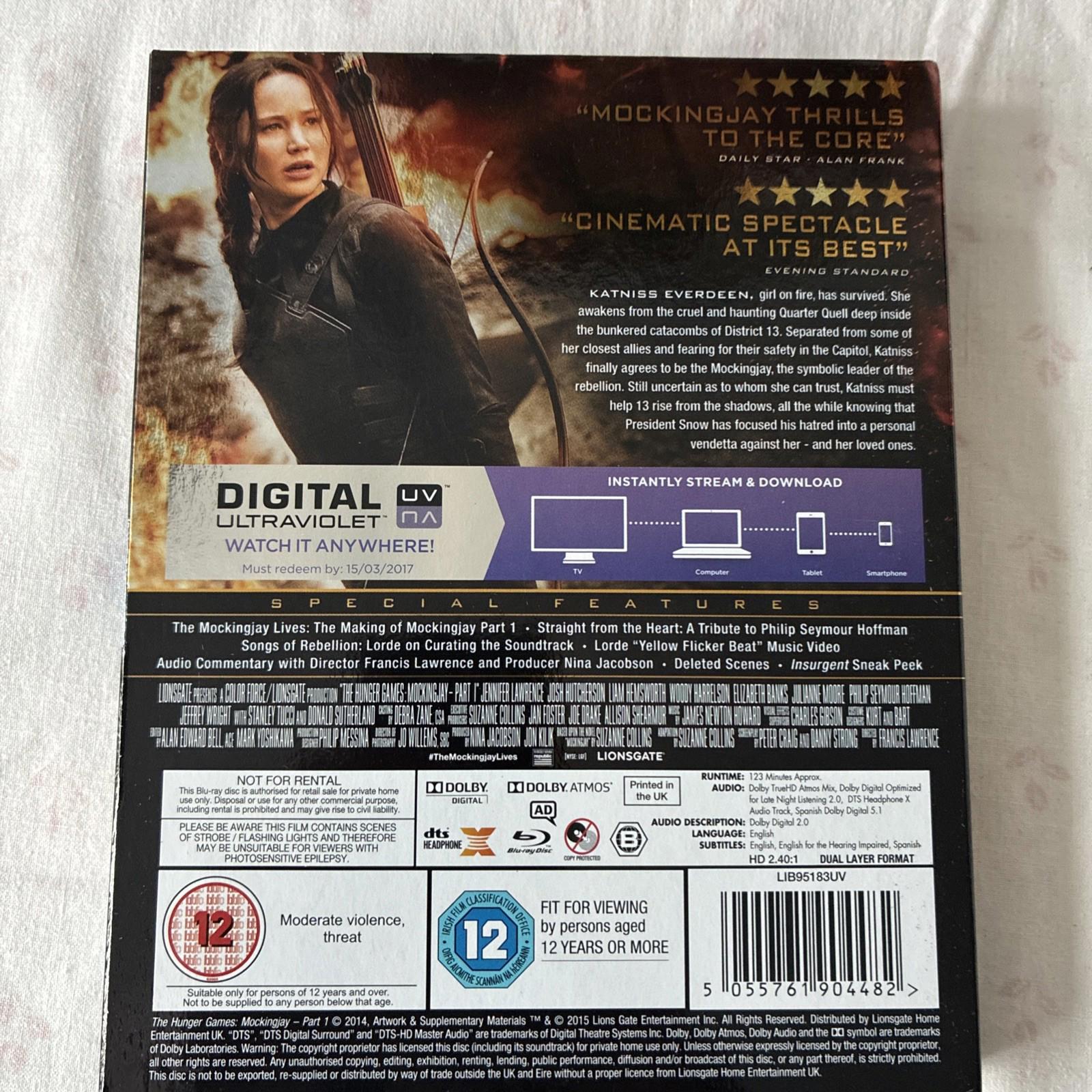 The Hunger Games - Mockingjay - Part 1 (Blu-ray, 2015)
