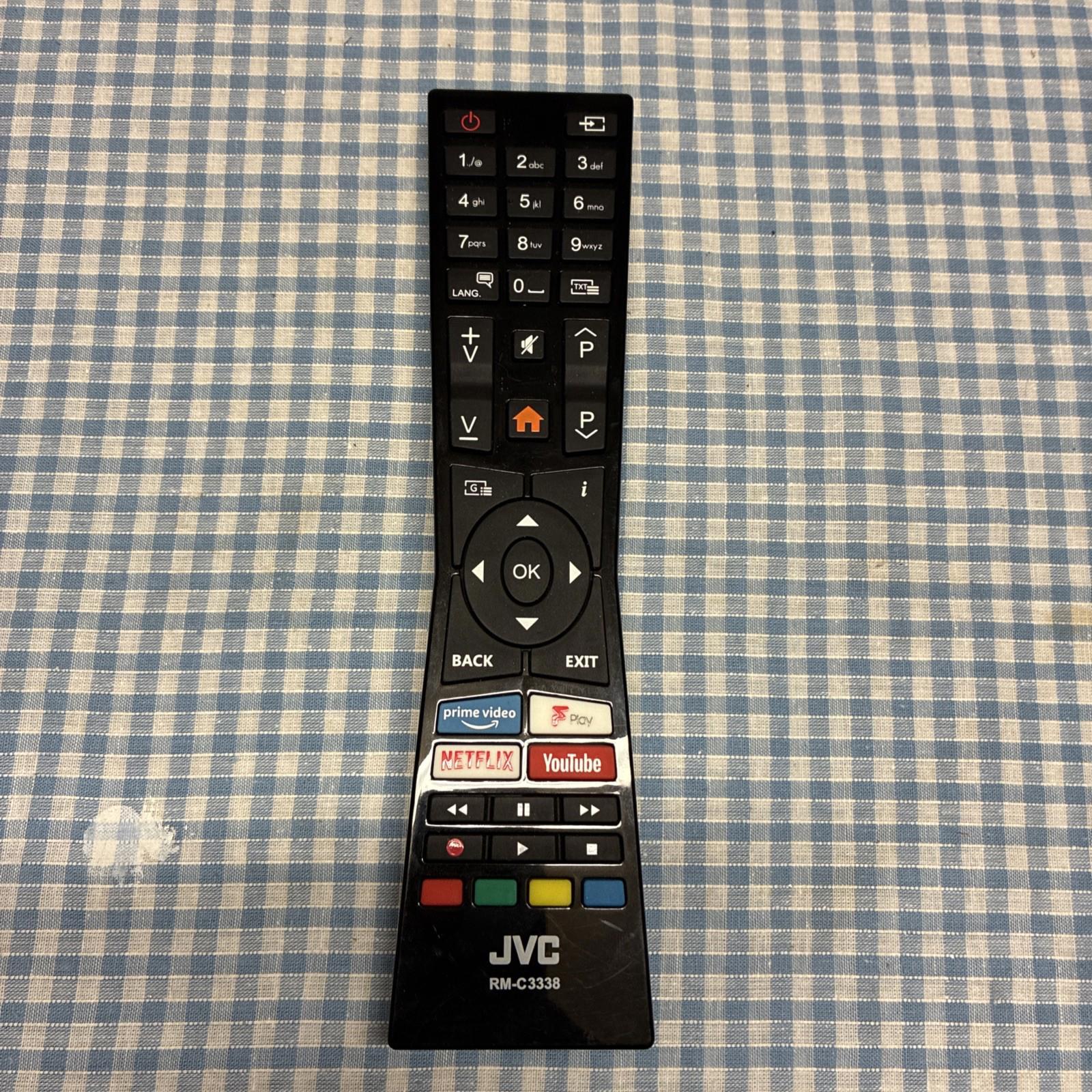Genuine JVC RM-C3338 TV Remote Control for LT-49C898 LT32C696 Smart LED