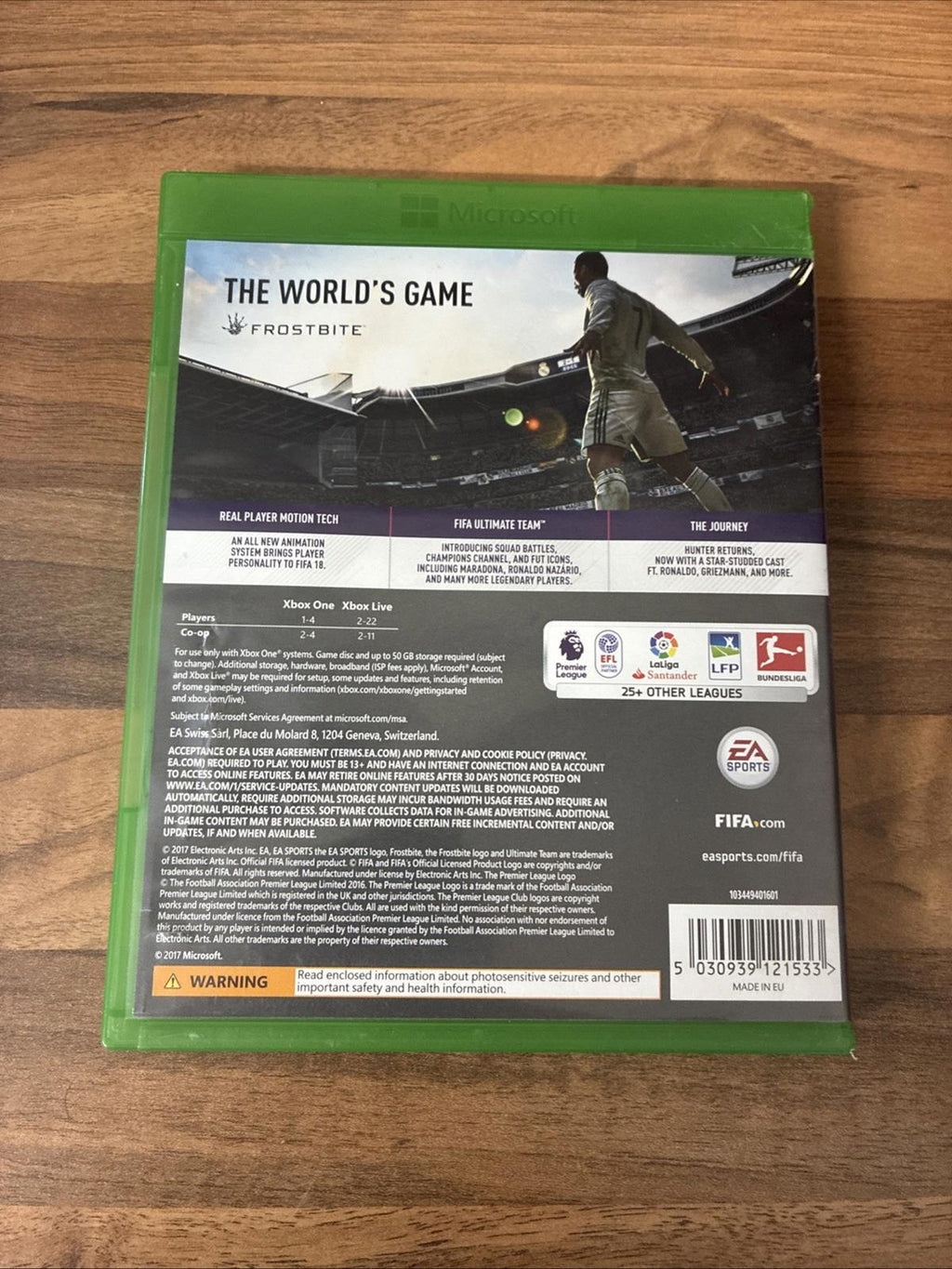 Fifa 18 2018 Microsoft Xbox One EA Sports Boxed
