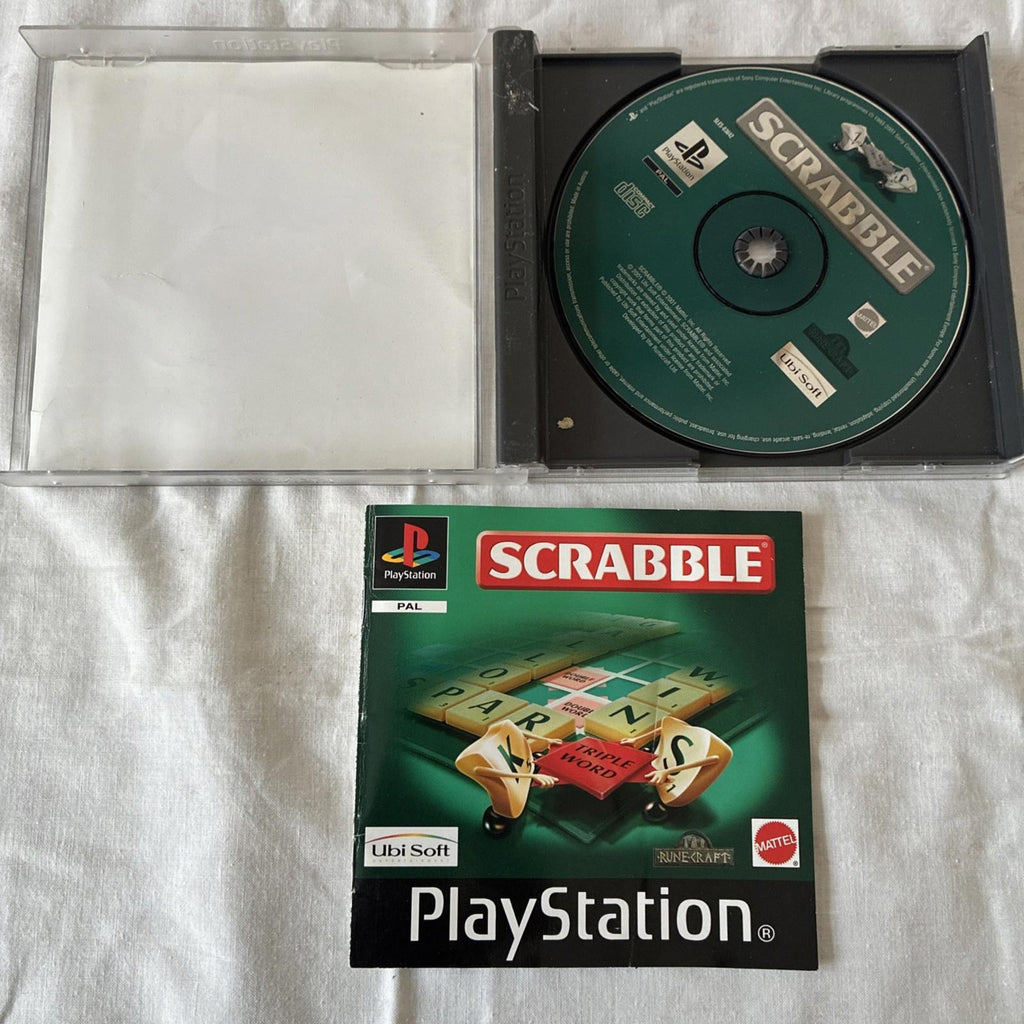 Scrabble (Sony PlayStation 1, 1999) With Manual In Very Good Condition