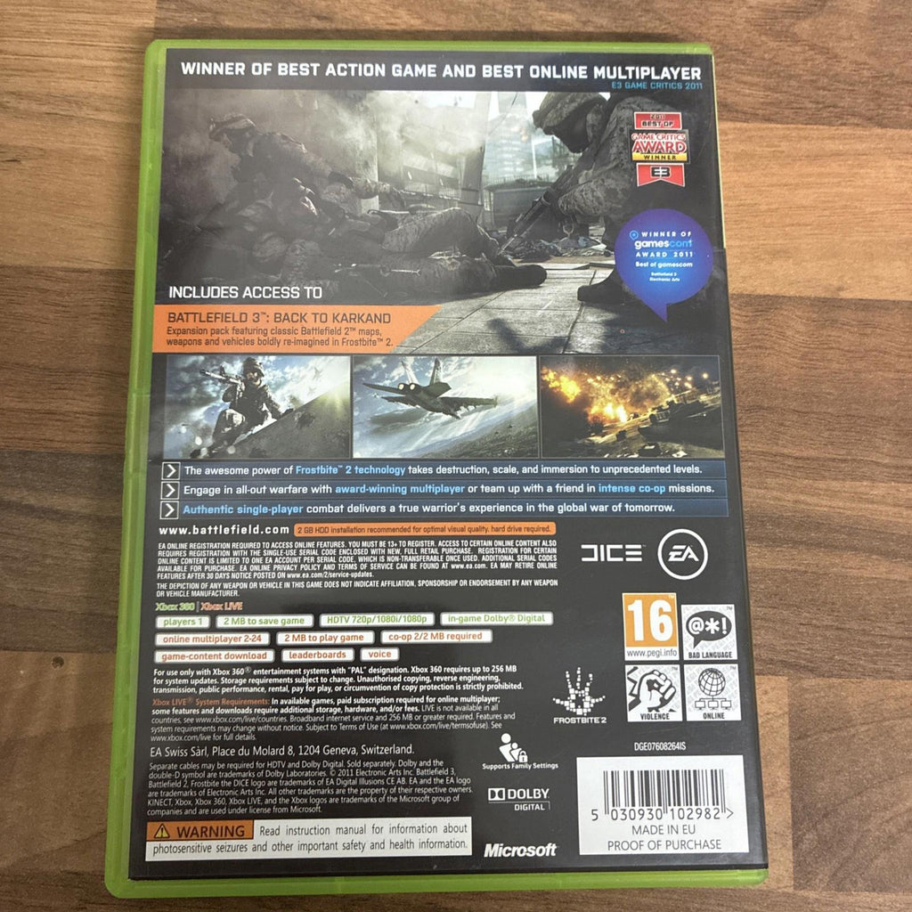 Battlefield 3 -- Limited Edition (Microsoft Xbox 360, 2011) - European Version