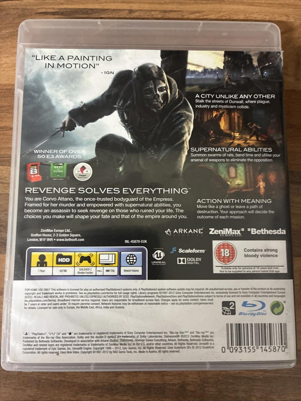 Dishonored (Sony PlayStation 3, 2012)