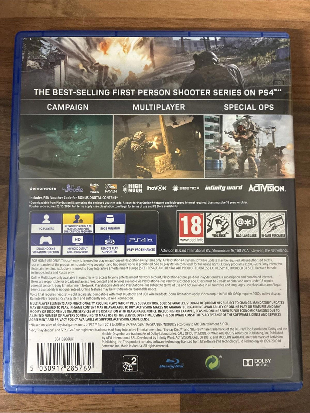 Call of Duty: Modern Warfare (PlayStation 4, 2019)