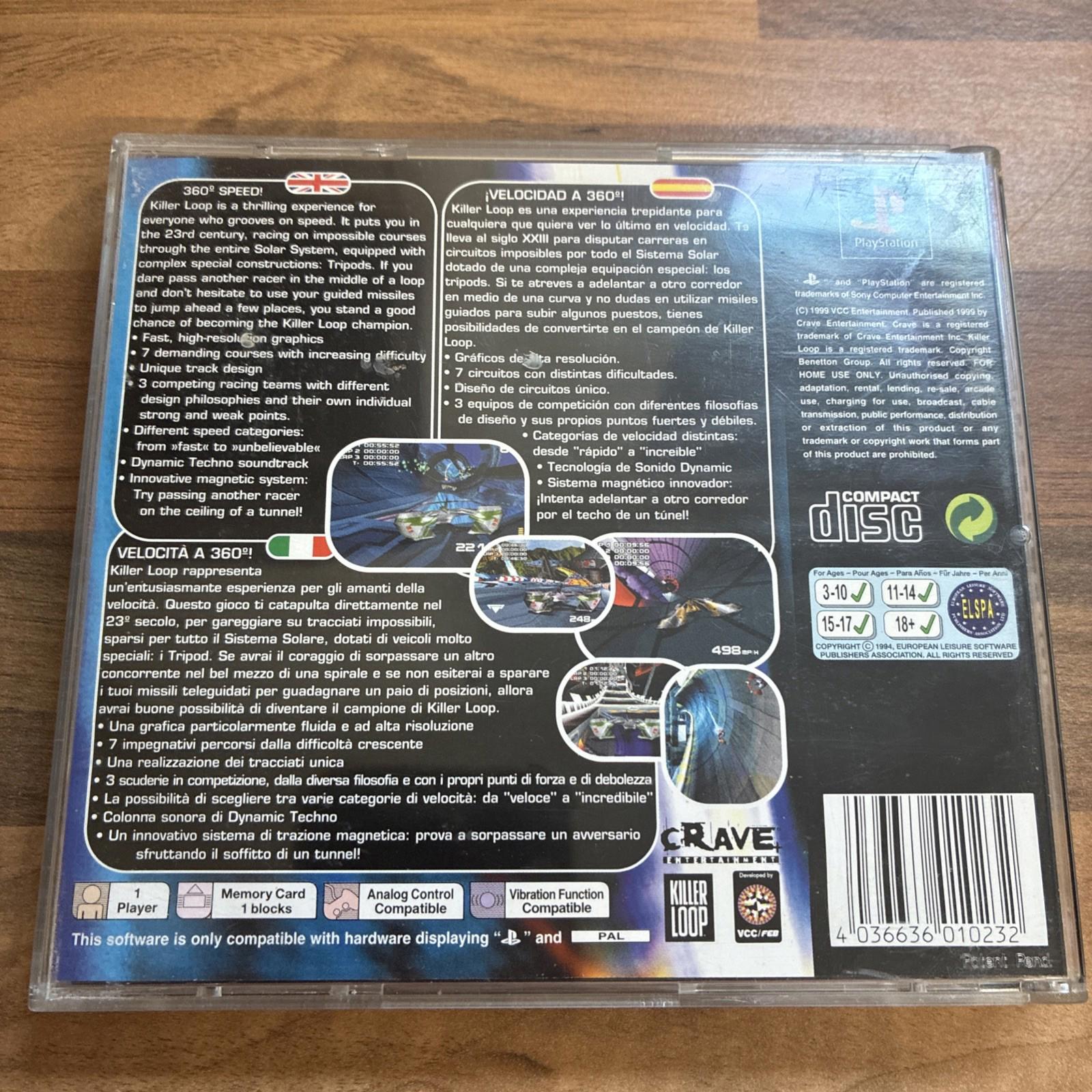 Killer Loop - PS1 Game Vgc