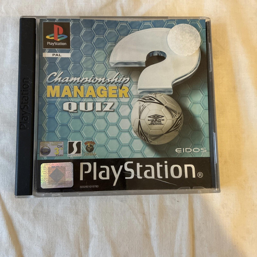Championship Manager Quiz Sony PlayStation 1 Top-quality Free UK shipping