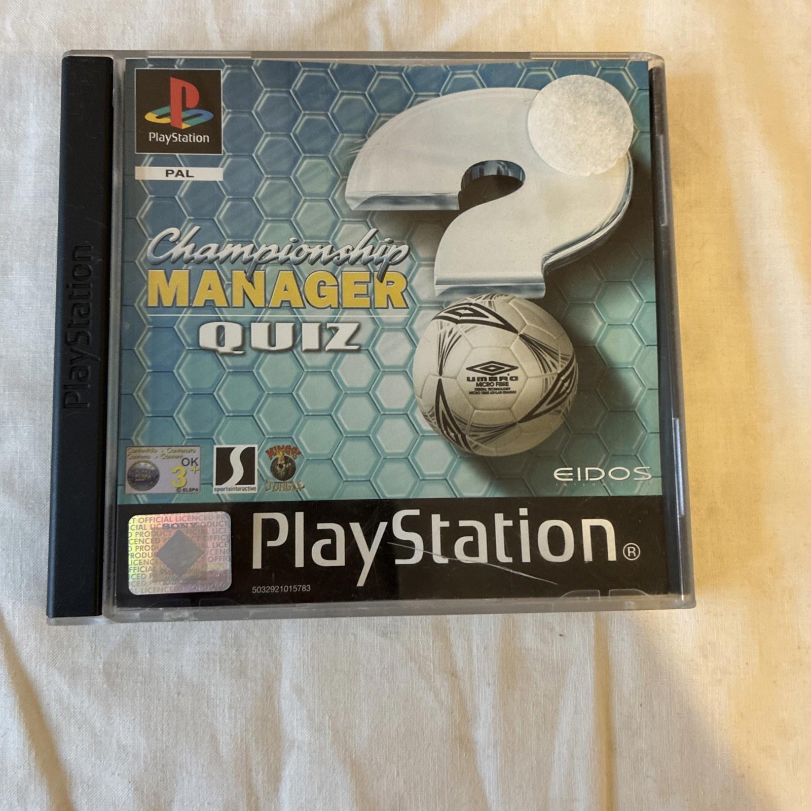 Championship Manager Quiz Sony PlayStation 1 Top-quality Free UK shipping