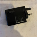 120W 5-Port PD Charger GaN Tech Type-C USB for Phone Laptop UK Plug Certified