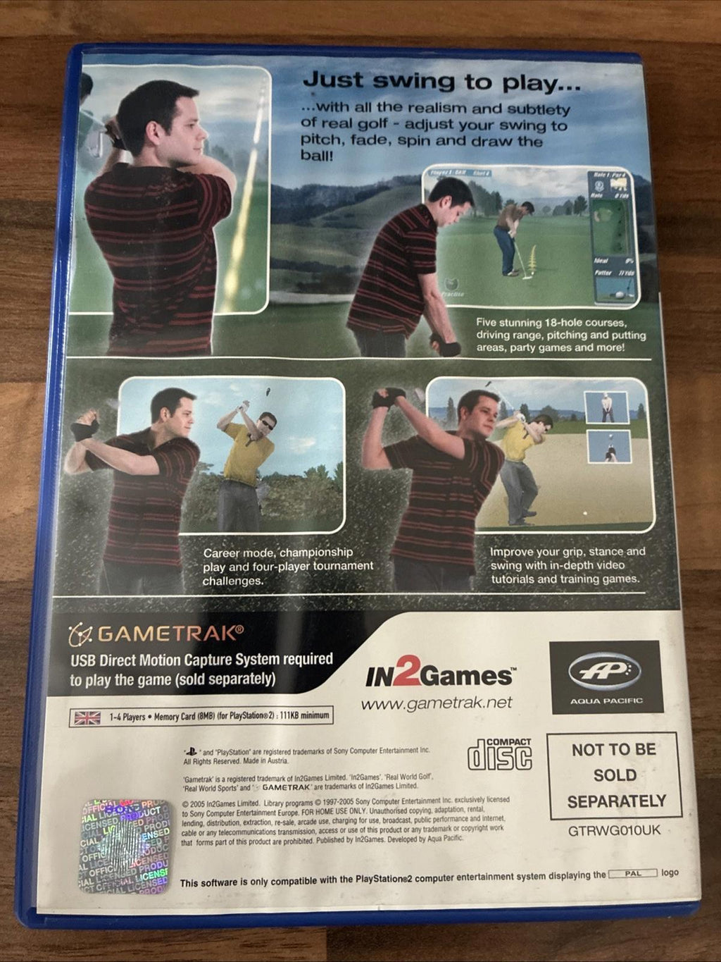 Real World Golf Sony PS2 PlayStation 2 PAL GAMETRAK No Manual In VGC