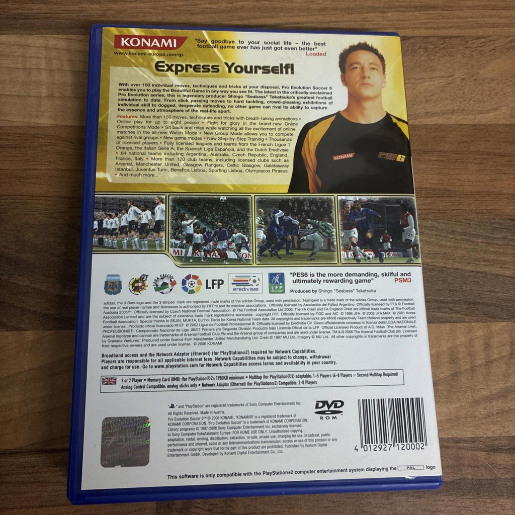 PlayStation 2 Pro Evolution Soccer 6 PES Football Game with Manual mint conditio