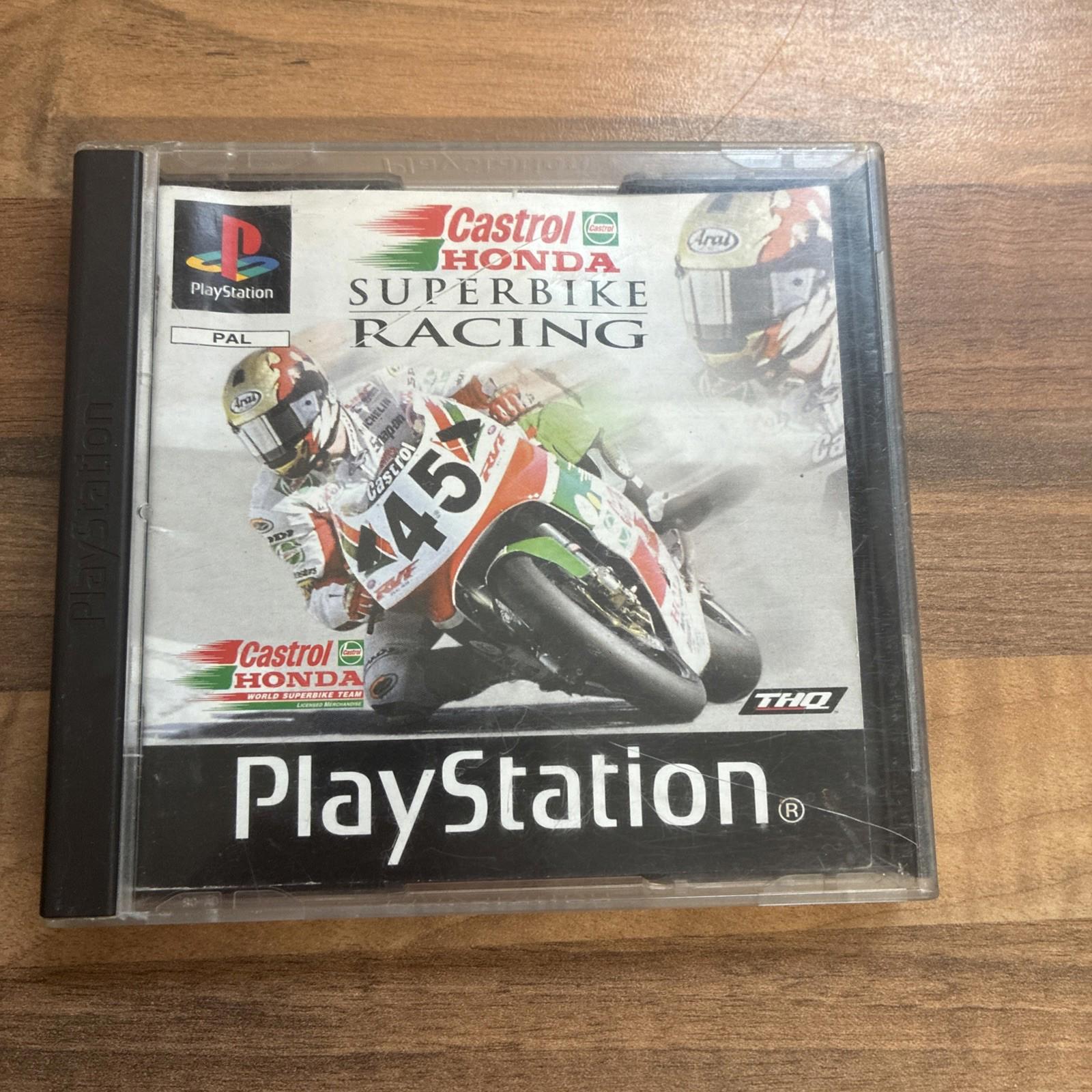 PS1 Castrol Honda Superbike Racing PS1 PlayStation PAL Black Label