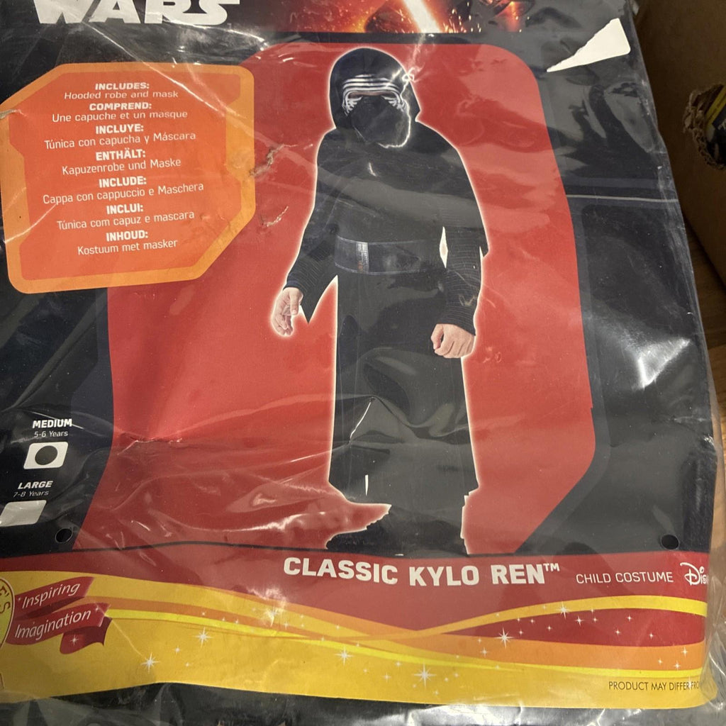 Star Wars Kylo Ren The Force Awakens Costume Childrens Fancy Dress Age 5-6 NEW
