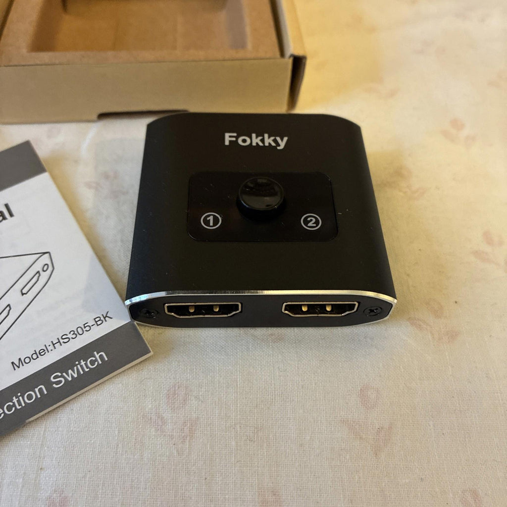 FOKKY HDMI Switch 4K@60Hz HDMI Splitter Bi-directional Switcher 2 In 1 Out