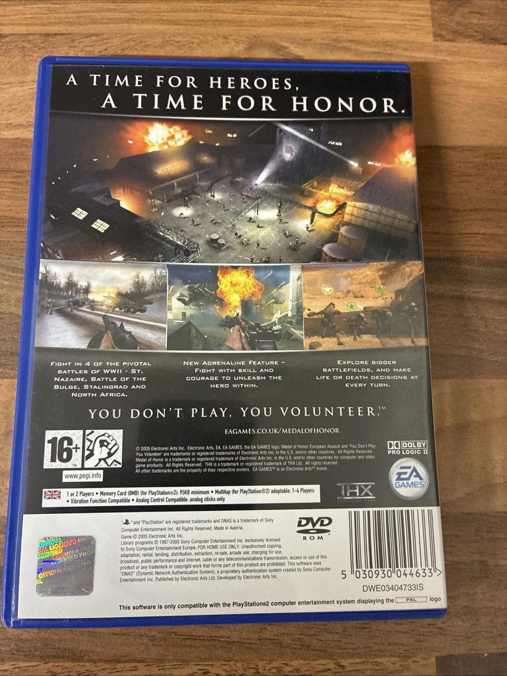 Medal of Honor: European Assault (PAL Sony PS2, 2005) *Mint* *Disc Perfect*