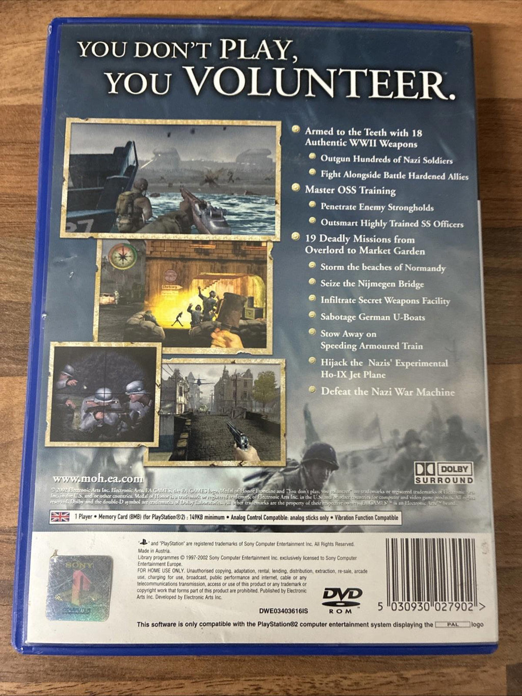 Medal of Honor Frontline (PS2, 2002) Excellent Condition With Manual