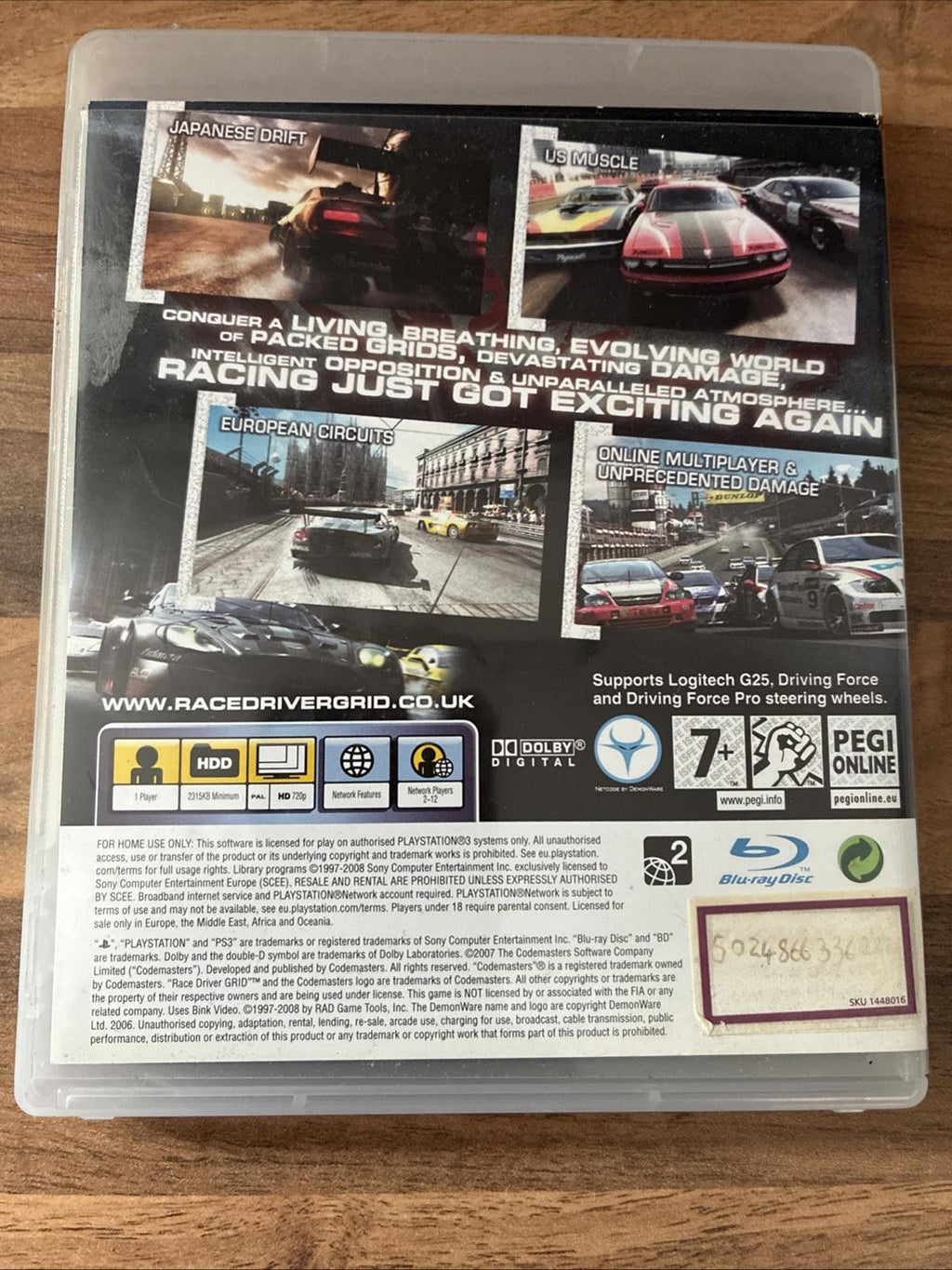 RACE DRIVER GRID PlayStation 3 PS3 game - complete