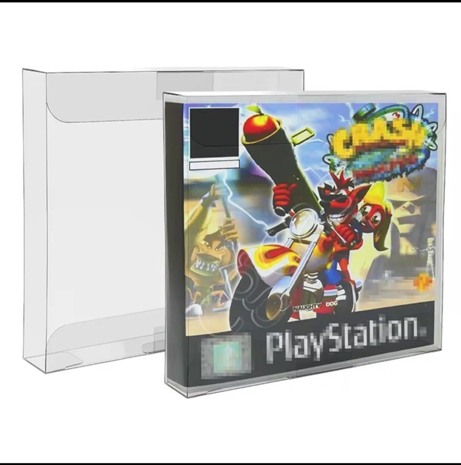 10x Clear Box Protector For Sony PlayStation 1 Games Protective Display Case