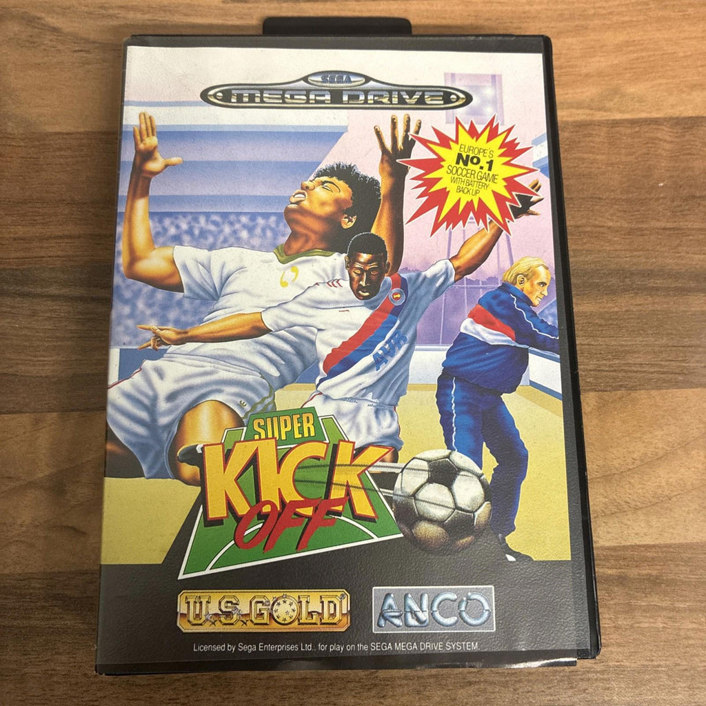 Super Kick Off Sega Mega Drive 1991 Boxed Retro Football Game Manual Untested