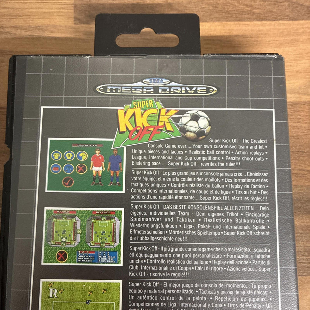 Super Kick Off Sega Mega Drive 1991 Boxed Retro Football Game Manual Untested