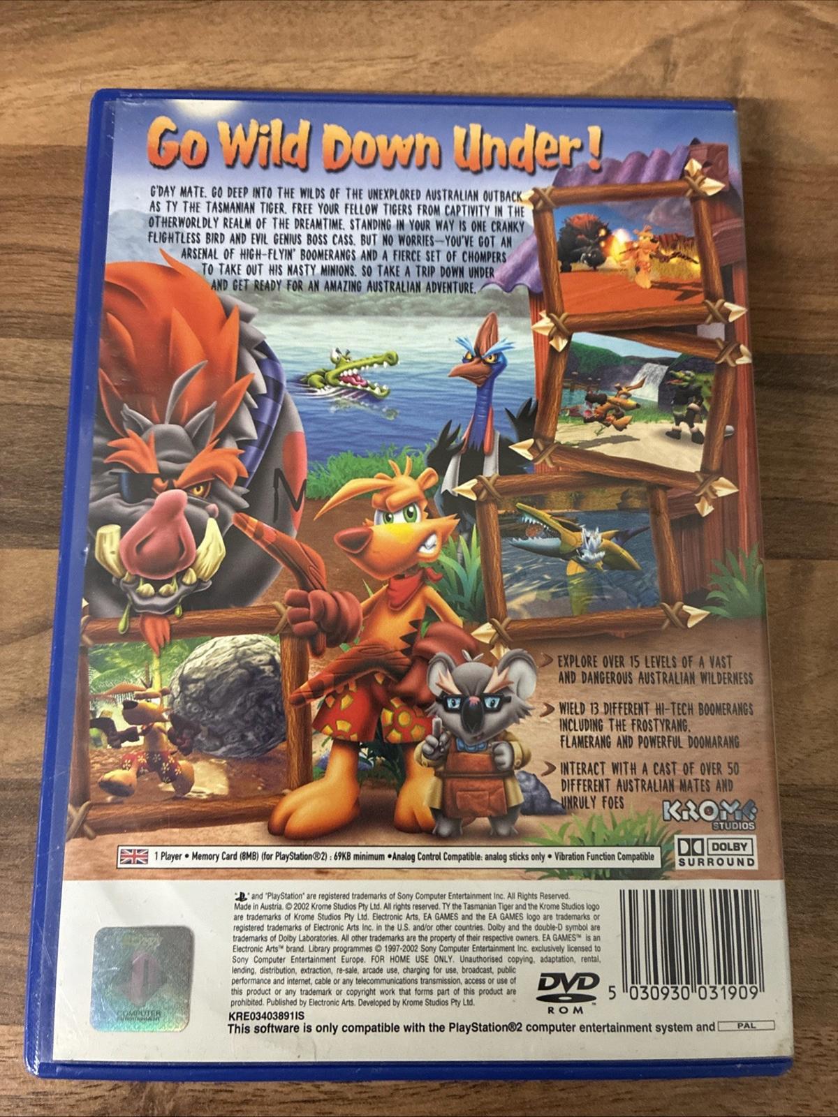 Ty the Tasmanian Tiger PlayStation 2 Video Game Complete with Manual
