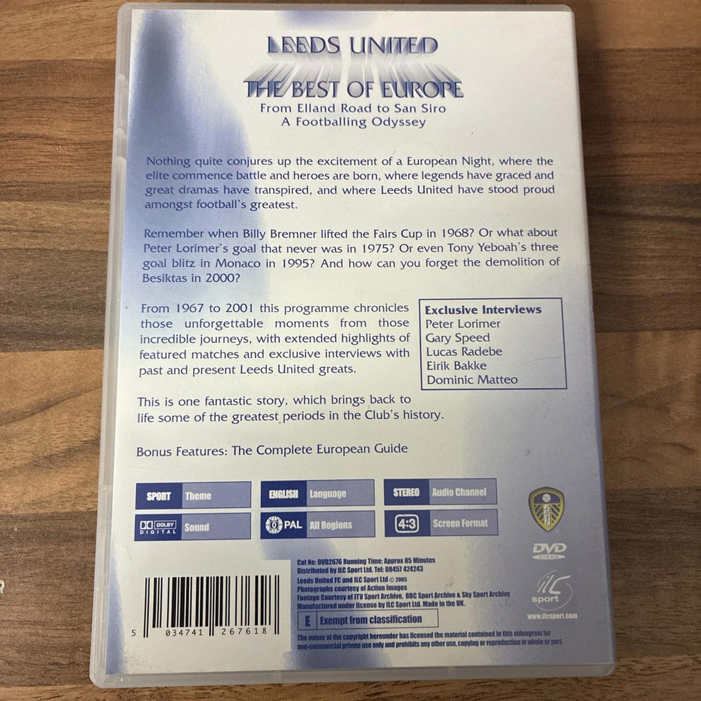 Leeds United - The Best Of Europe (DVD, 2005)