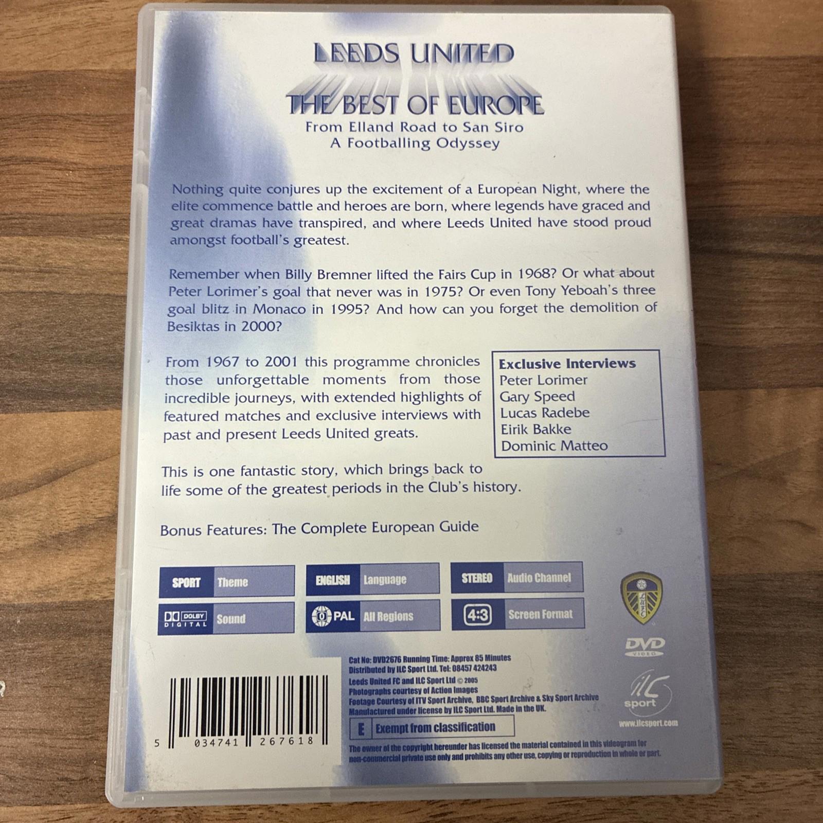Leeds United - The Best Of Europe (DVD, 2005)