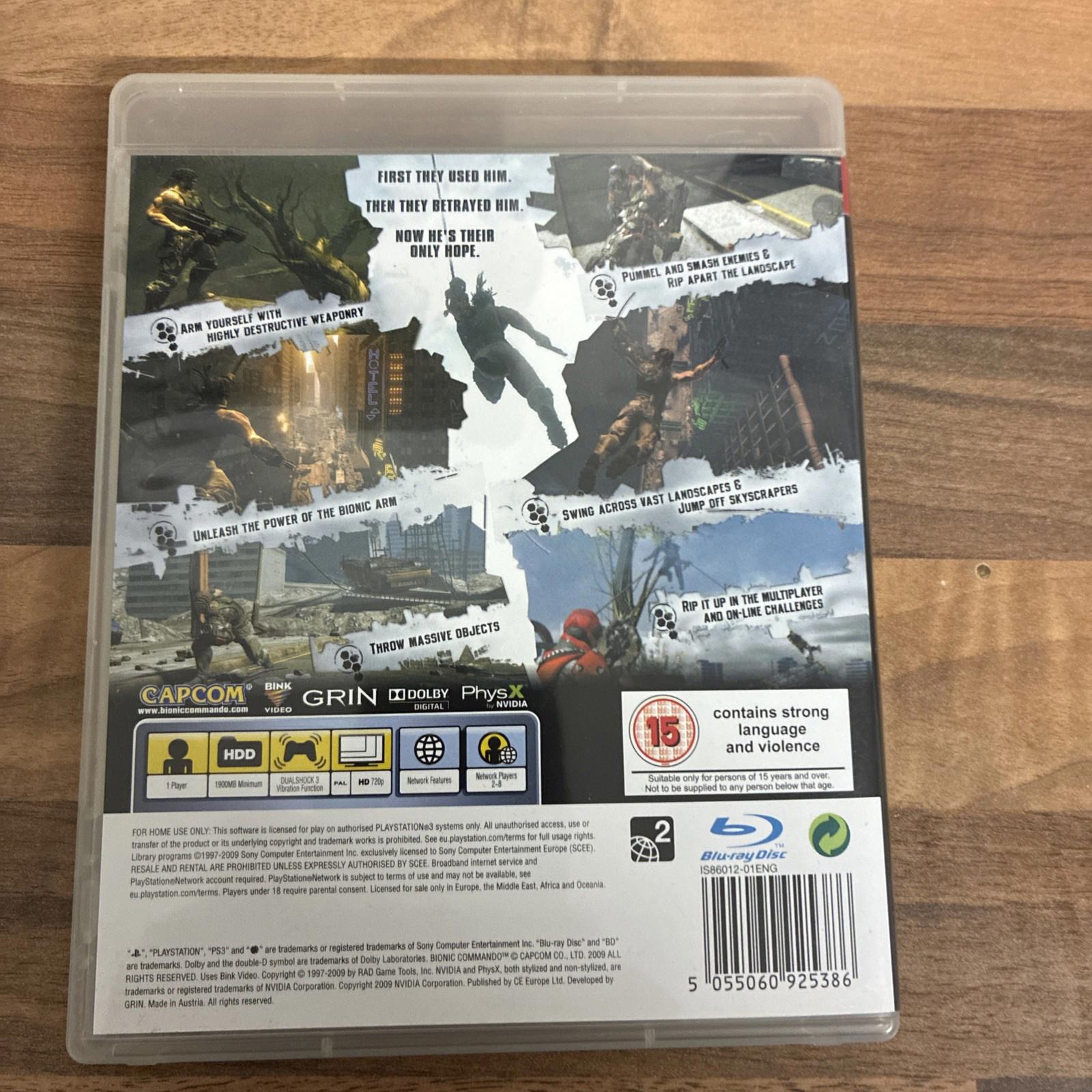Bionic Commando (PS3) PEGI 18+ Shoot 'Em Up Incredible Value and mint condition
