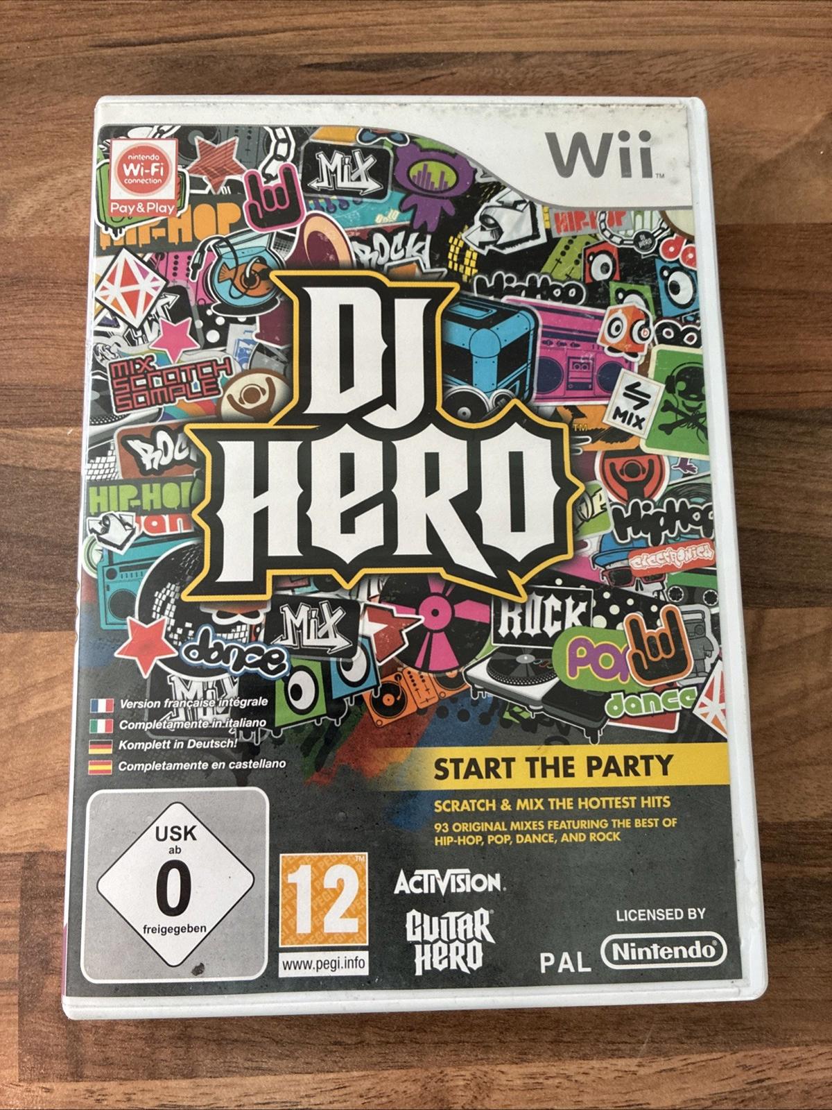 DJ Hero (Nintendo Wii, 2009) Complete With Manual In Very Good Condition