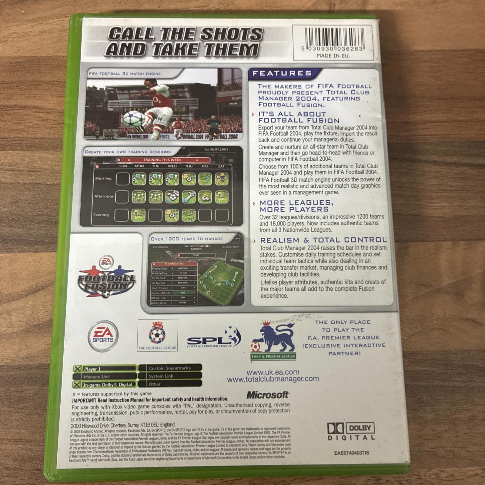 Total Club Manager 2004 (Microsoft Xbox, 2003)