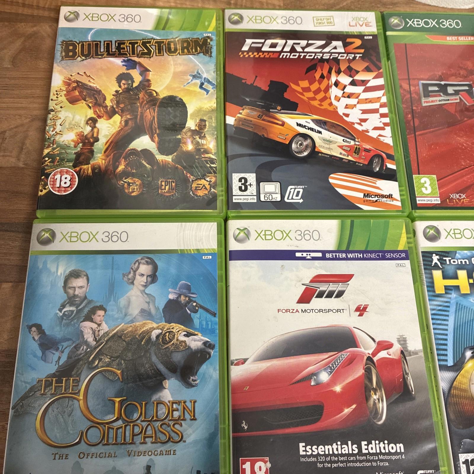 Xbox 360 Game Bundle x6 Inc Forza, HAWK, Bulletstorm & The Golden Compass VGC