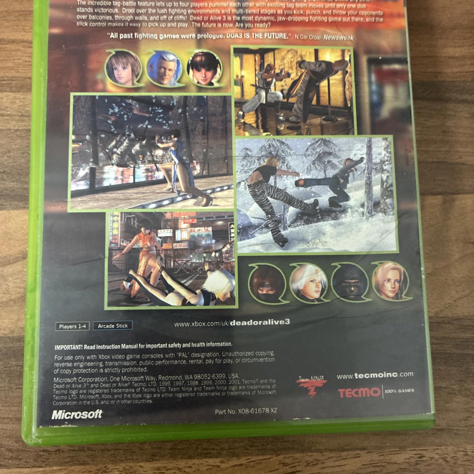 Dead Or Alive 3 - Original Xbox Video Game - With Manual