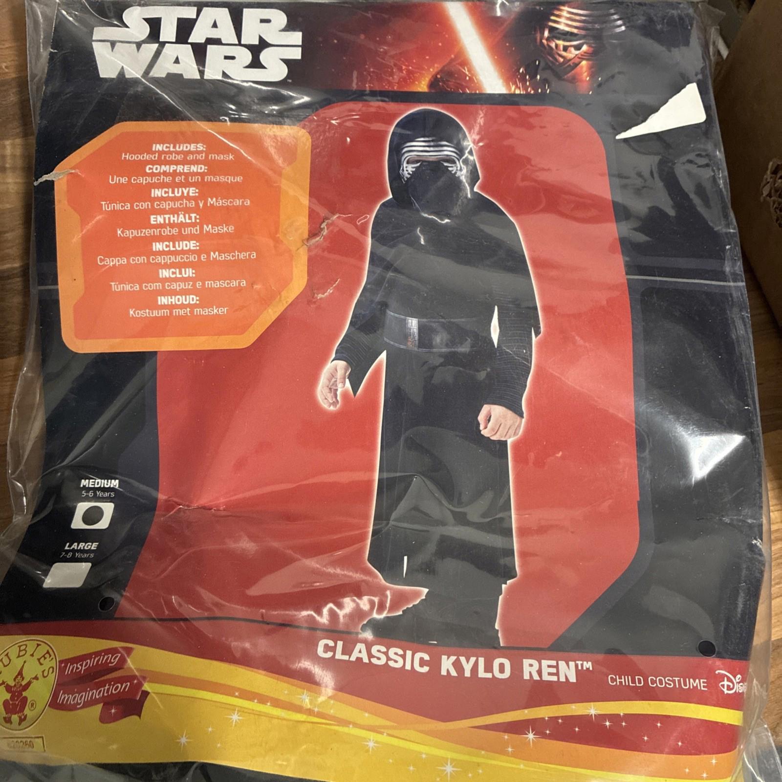 Star Wars Kylo Ren The Force Awakens Costume Childrens Fancy Dress Age 5-6 NEW