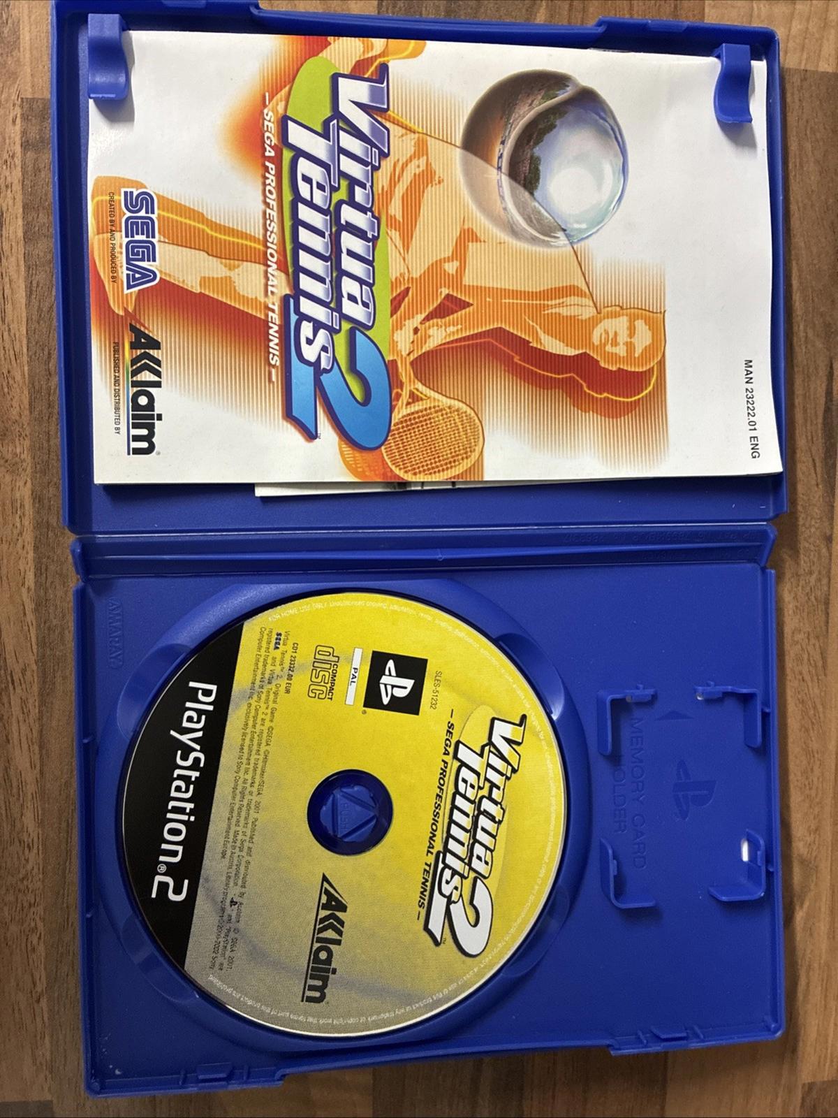 Virtua Tennis 2 (Sony PlayStation 2, 2002) Complete With Manual