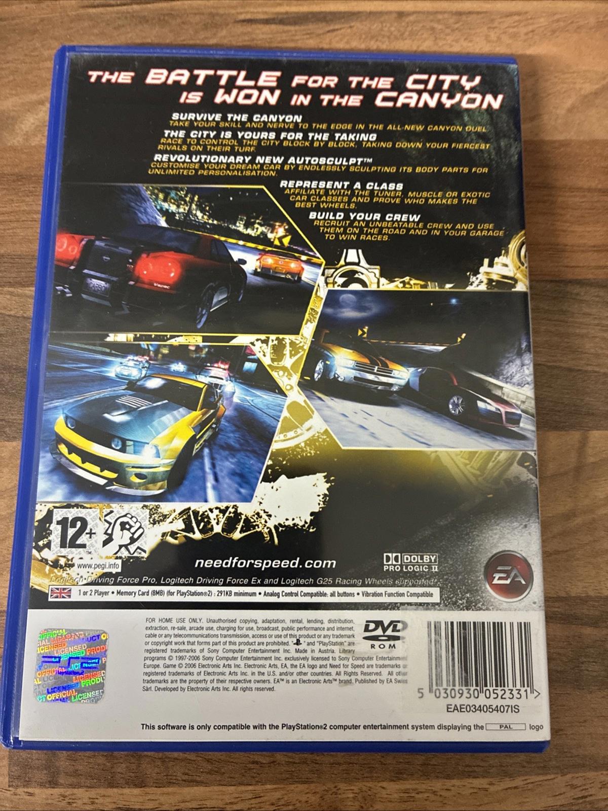 Need For Speed Carbon (Sony PlayStation 2, 2006) Pegi 12+ In Very Good Condition