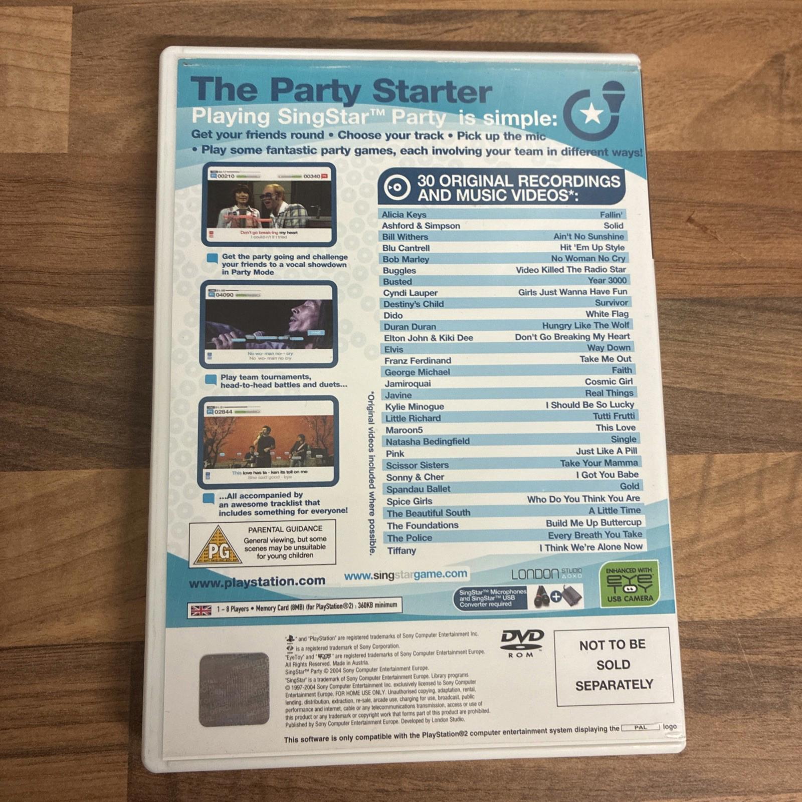 SingStar Party PlayStation 2, PS2, PAL) Complete with Manual — Tested & Working