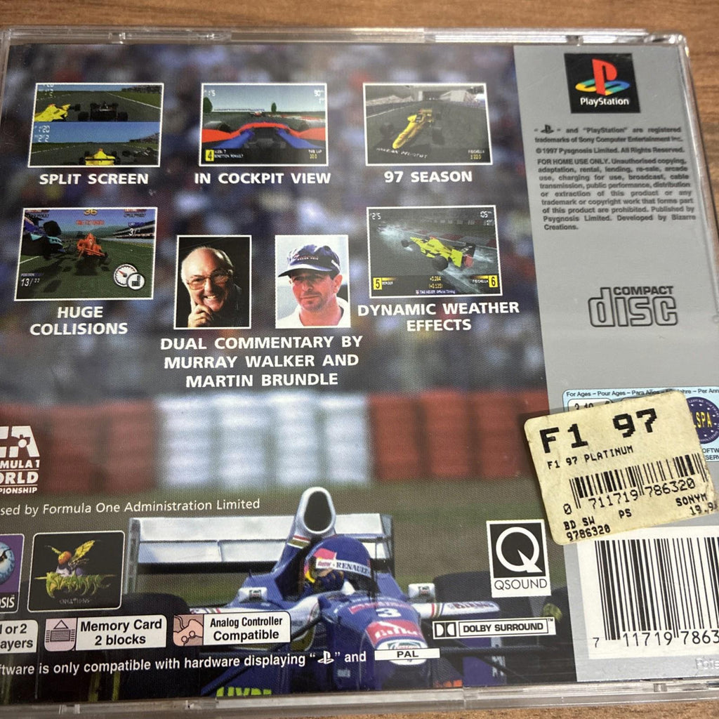 Formula 1 97 - Sony PlayStation 1 PS1 Game Complete With Manual